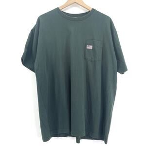 Vintage 90s Polo Jeans Ralph Lauren T Shirt Men Large Green Flag Logo Pocket USA